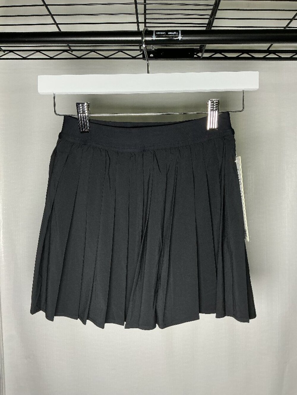 High-Rise Pleated Tennis Skirt 14" - Black